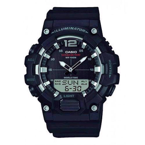Image of Classic T-memo sort resin med stål (5565) multifunktions quartz Herre ur fra Casio, HDC-700-1AVEF